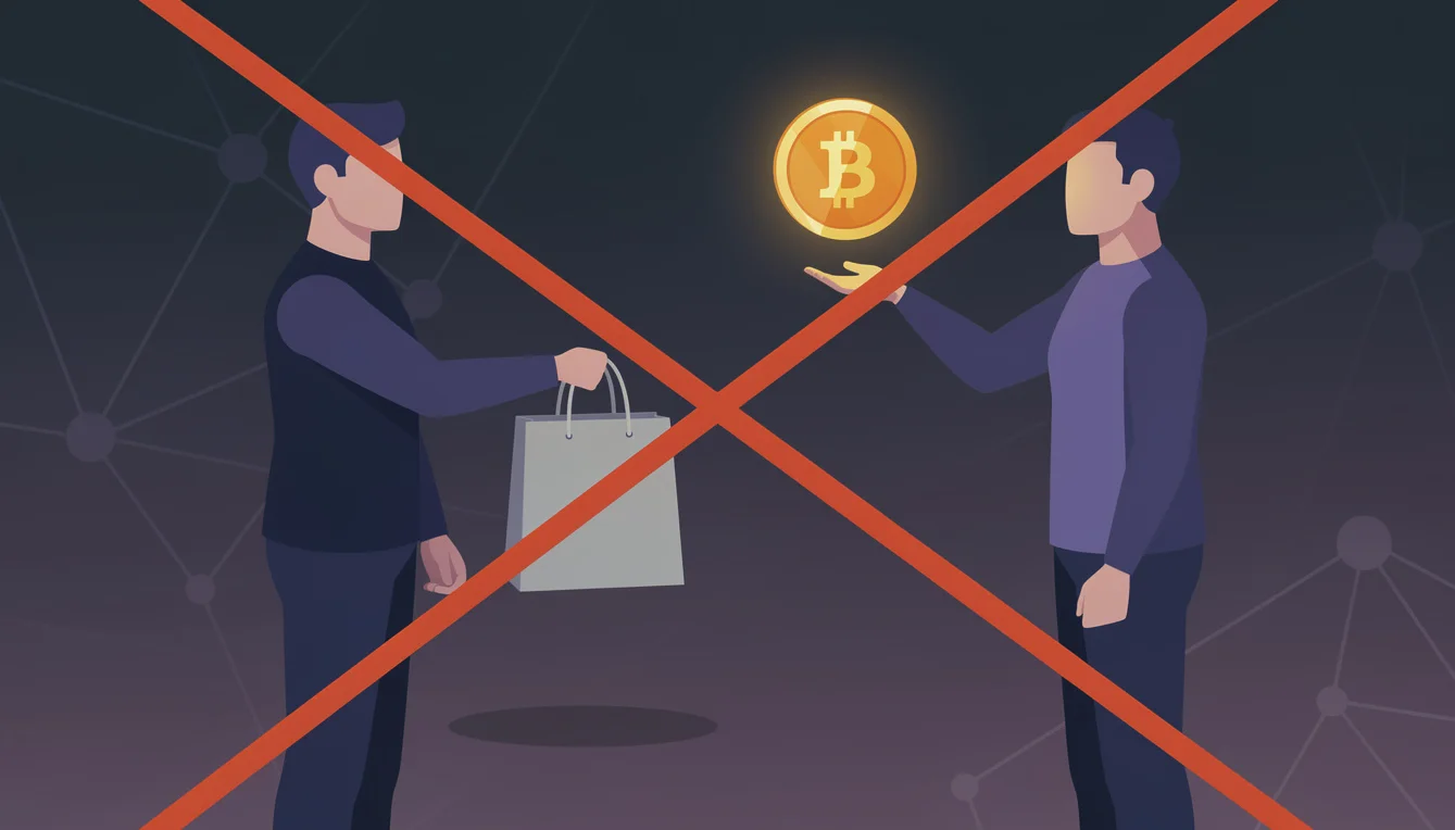 Покупки за криптовалюту запрещены