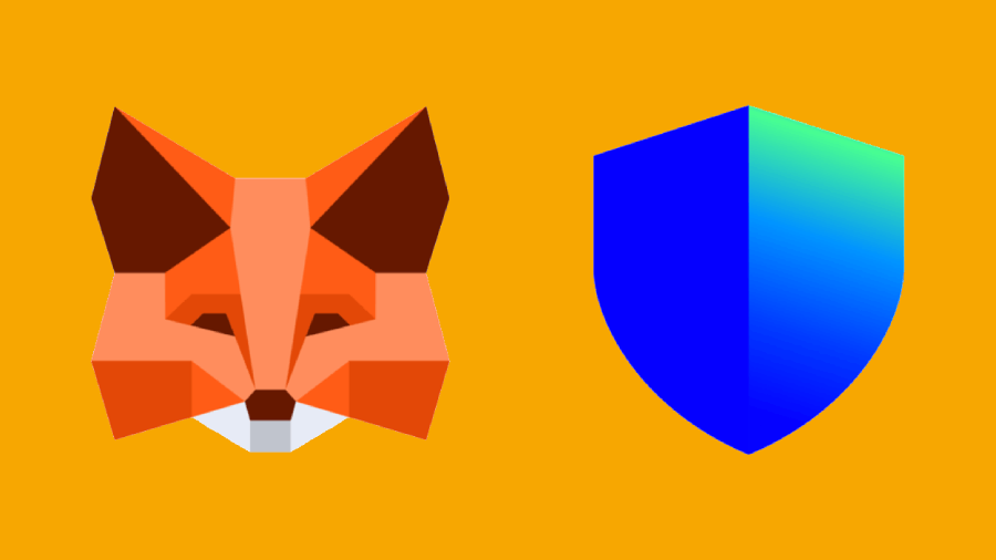 Логотип криптовалютных кошельков MetaMask и TrustWallet